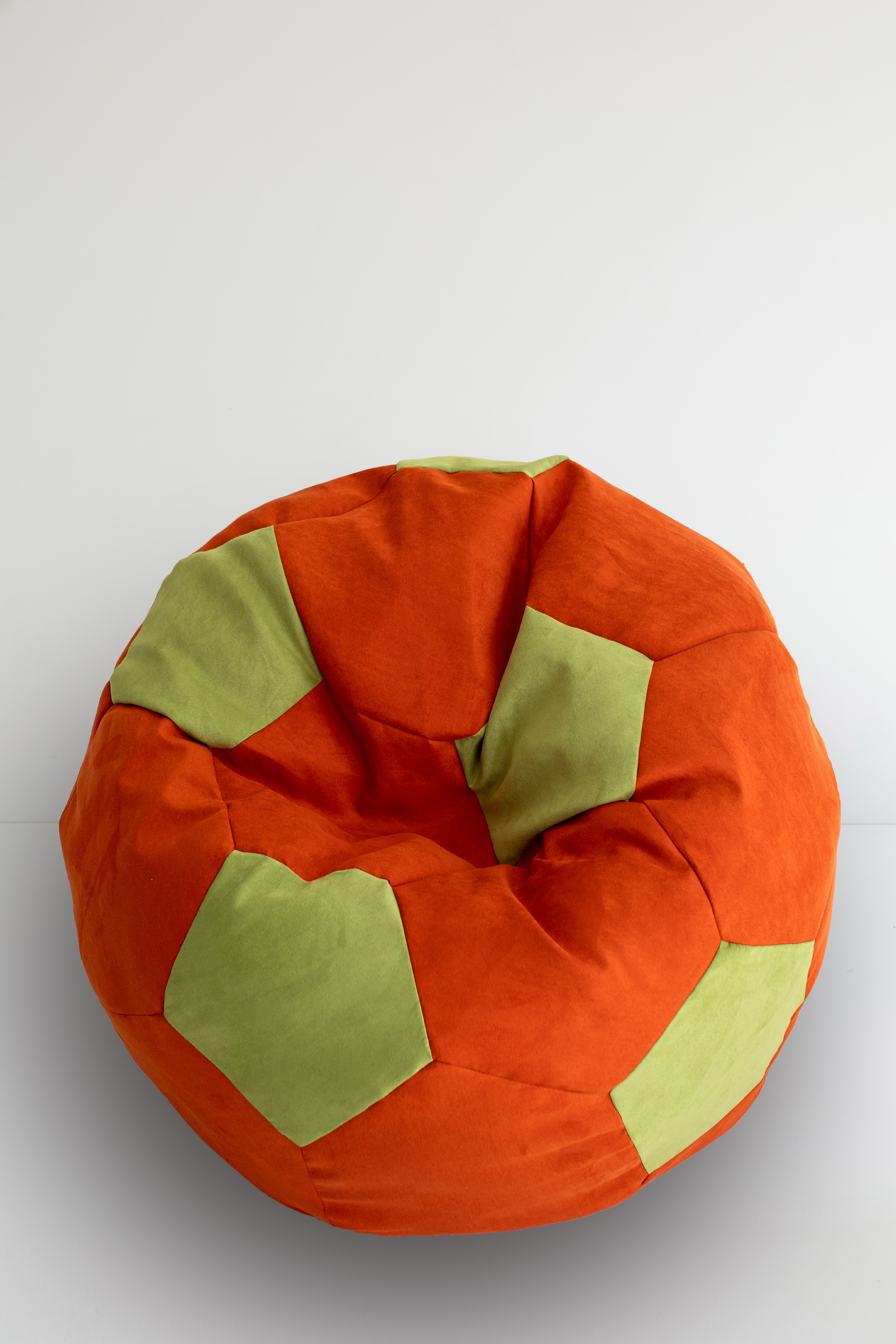 Крісло - м'яч Нобук оранж+зелен